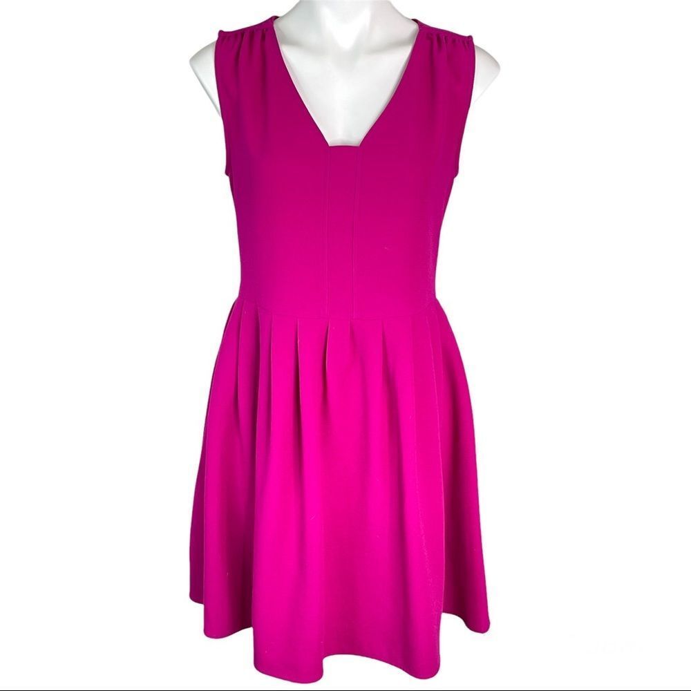 Collective Concepts Women's Grace V-Neck Dress Dark Pink Size Large Sleeveless